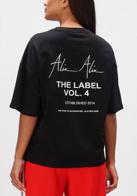 Zwarte ALIX THE LABEL T-shirt LADIES KNITTED BULL T-SHIRT - large
