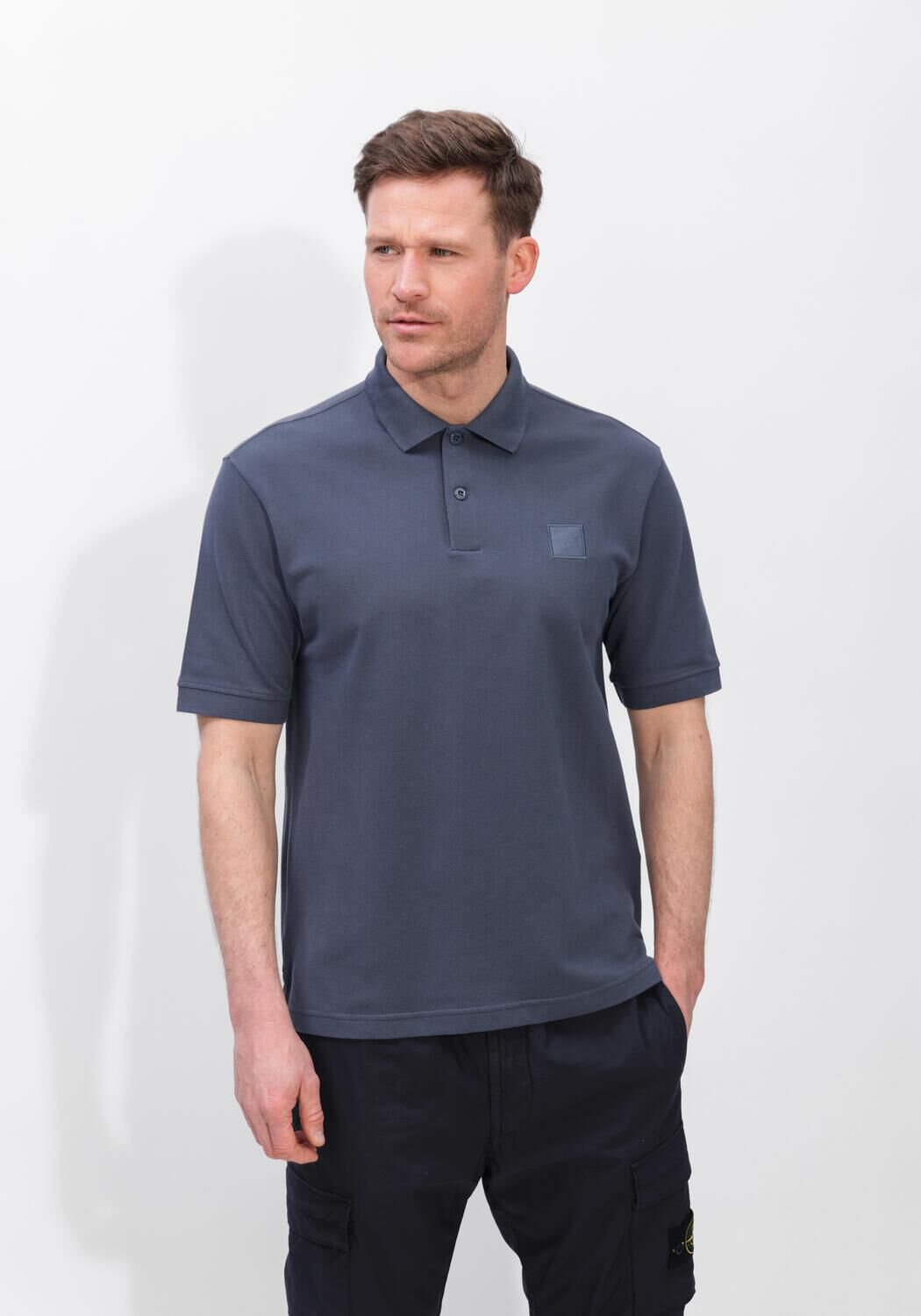 Donkerblauwe STONE ISLAND Polo SS POLO S0F39 - large
