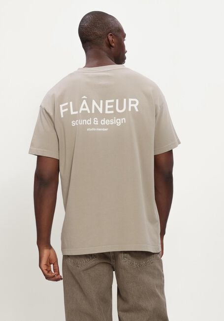 Beige FLANEUR T-shirt SOUND + DESIGN STUDIO MEMBER T-SHIRT - large