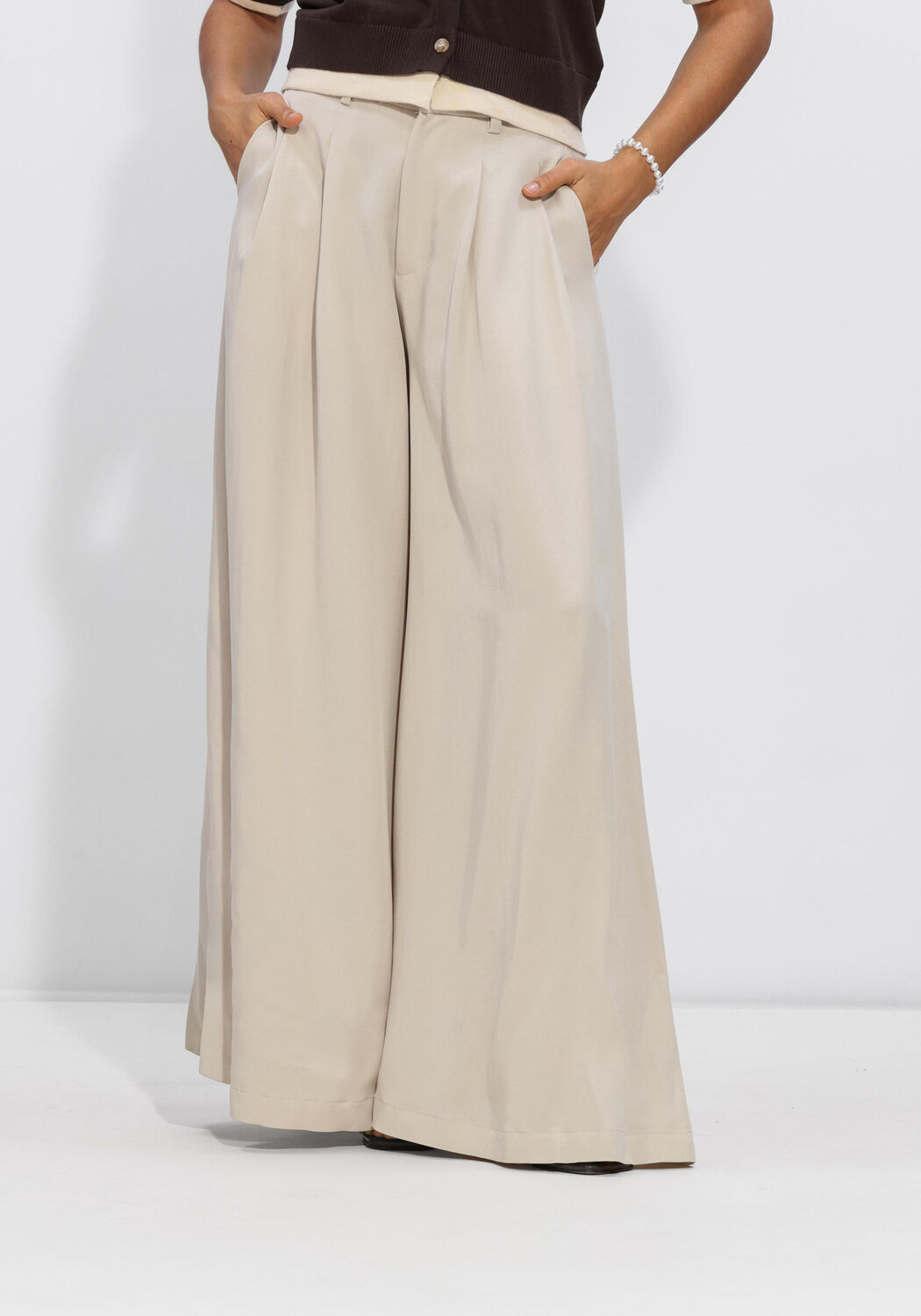 Co'Couture Pantalon Dames Pamcc Skirt Ll Pant, Maat: L, Kleur: Beige afbeelding 1