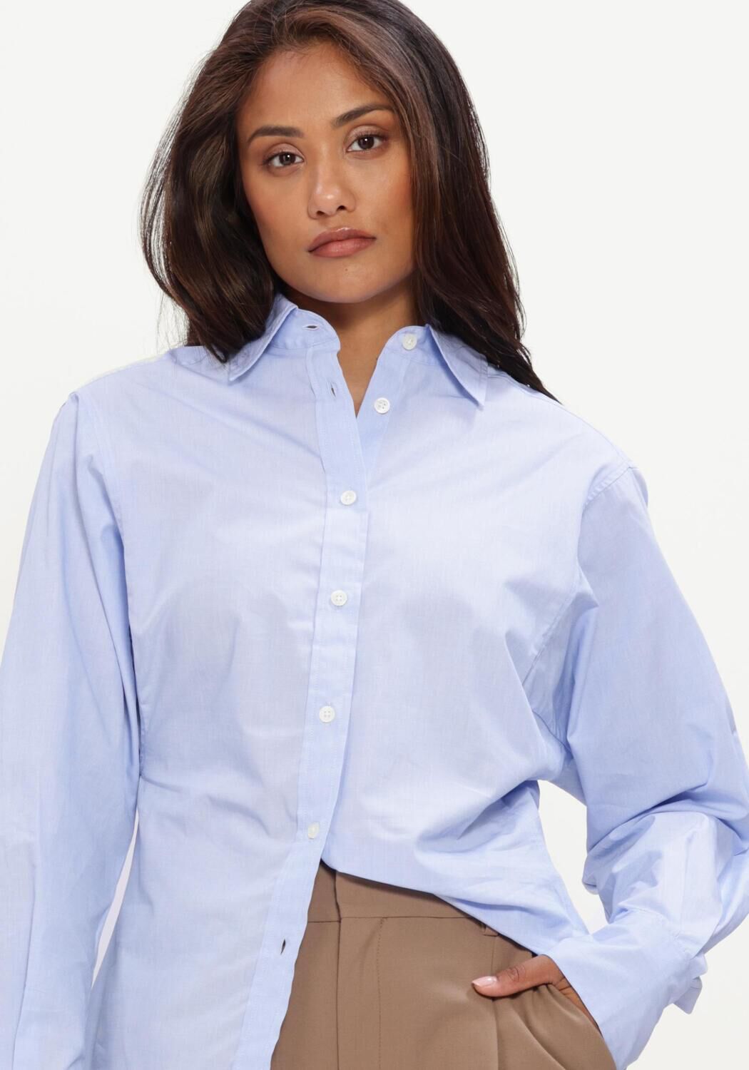 Lichtblauwe CLOSED Top WAISTED SHIRT - large