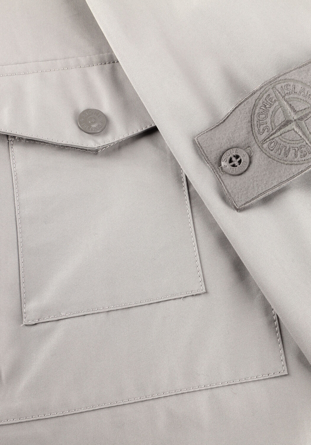 Lichtgrijze STONE ISLAND Overshirt SHIRTS S0F01 - large