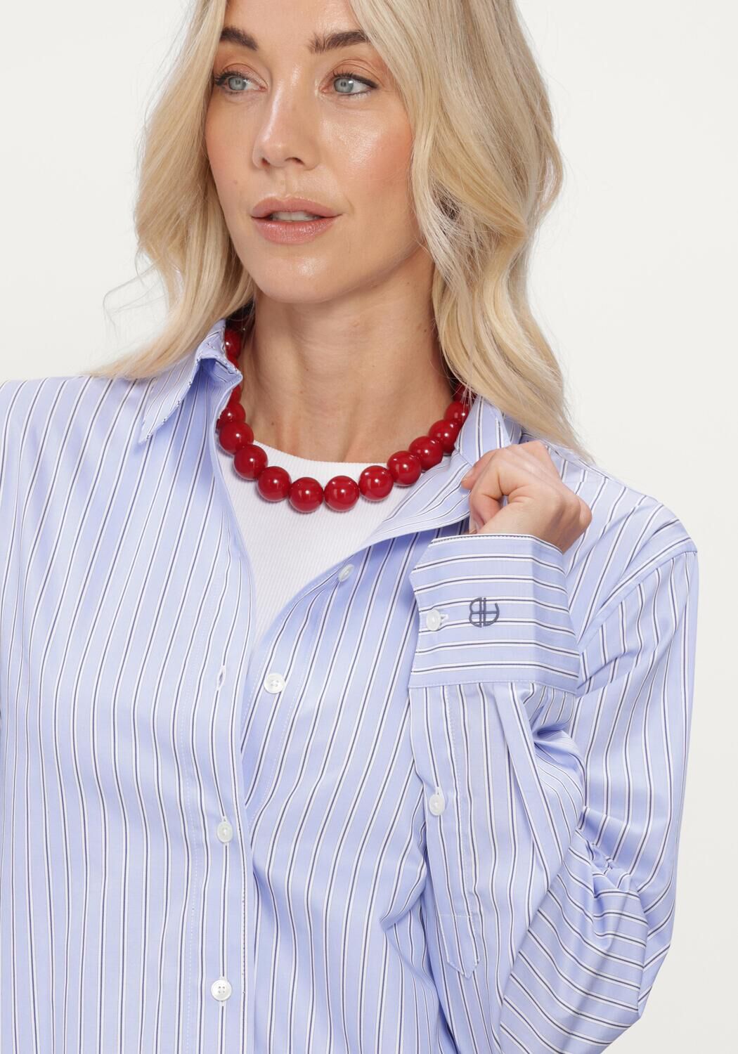 Lichtblauwe ANINE BING Blouses ESSIE SHIRT - large
