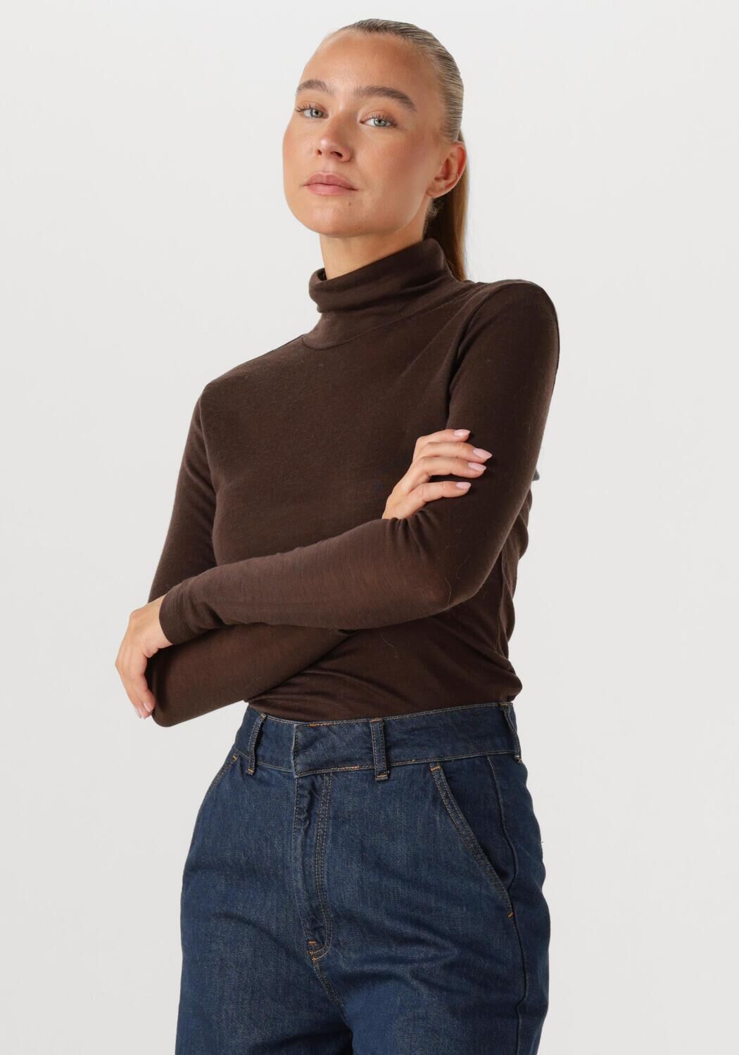 Gestuz Coltrui Dames Gzninia Wool Rollneck, Maat: L, Kleur: Bruin afbeelding 1