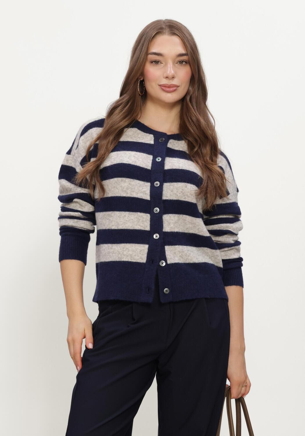 Ruby Tuesday Ruby Tuesday Vest Dames Vivett Stripe Striped Cardigan