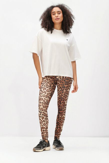 Gebroken wit ALIX THE LABEL T-shirt LADIES KNITTED BULL T-SHIRT - large