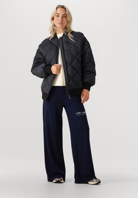 Donkerblauwe ALIX THE LABEL Jack LADIES WOVEN QUILTED BOMBER - large