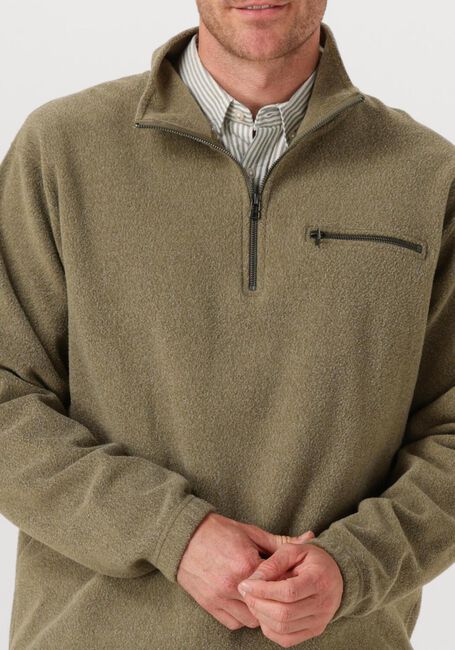 Olijf FORÉT Sweater ELM HALF ZIP SWEATSHIRT - large