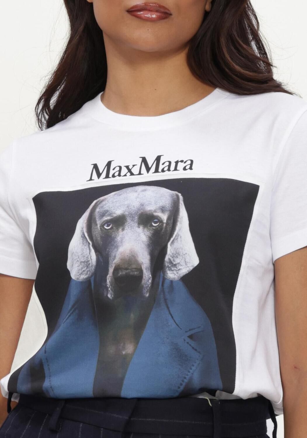 Witte MAX MARA T-shirt MXMCALCA - large