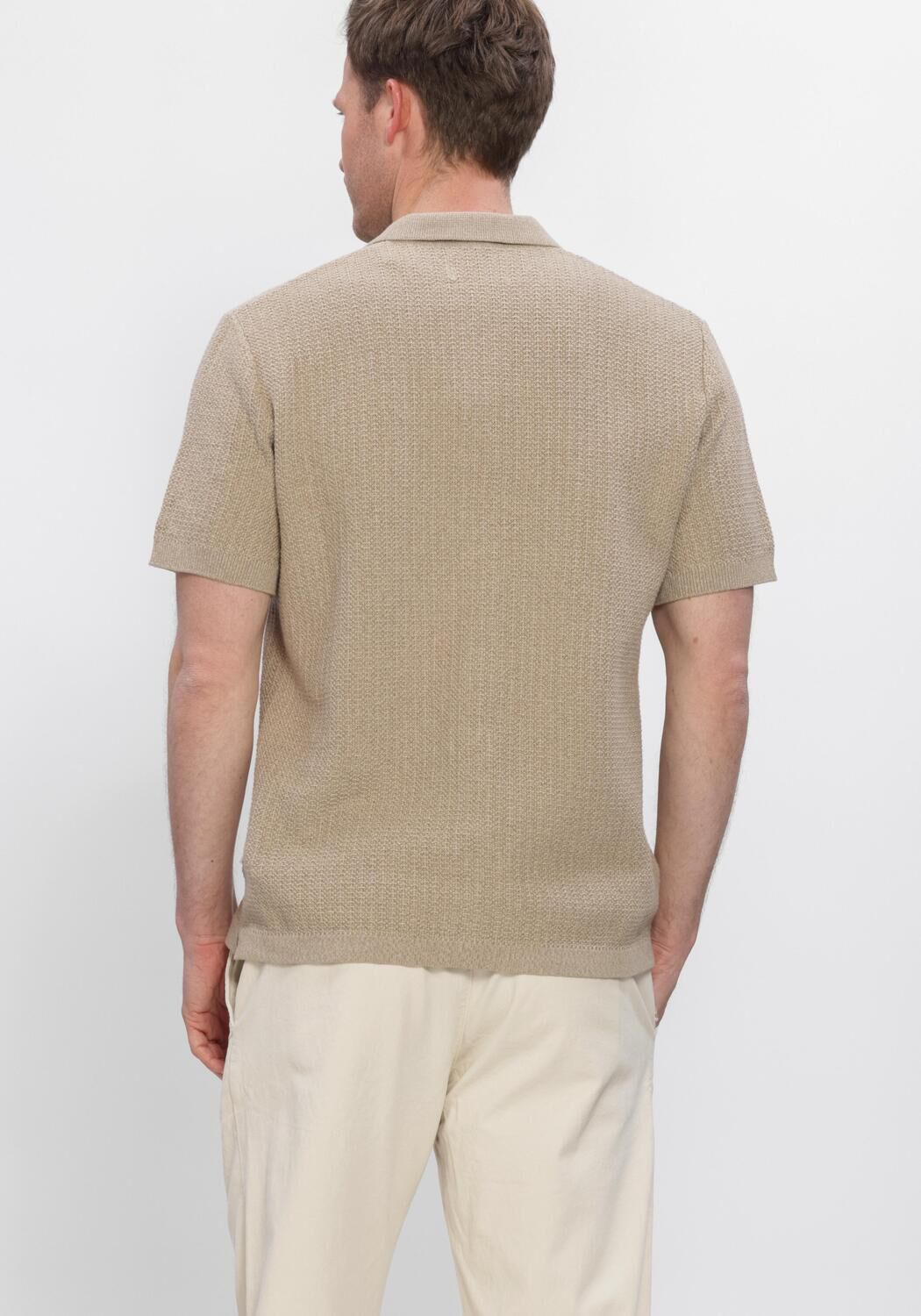 Beige NN.07 Polo ARES KNIT 60019 - large