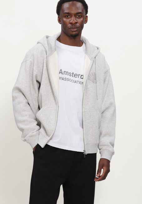 Grijze NEW AMSTERDAM SURF ASSOCIATION Vest CHOP ZIP HOODIE - large