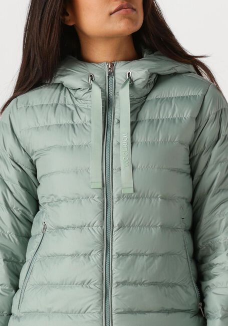 Groene WOOLRICH Leren jas QUILTED HOODED JACKET - large
