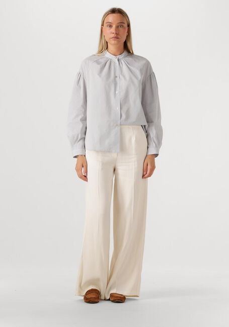 Creme FORTE FORTE Pantalon VISCOLE WOOL SLUBBED HIGH WAIST PANTS - large