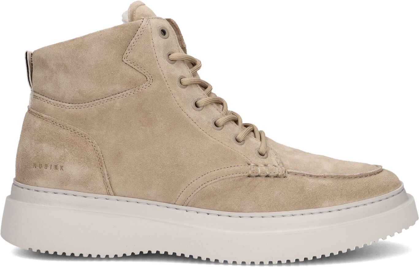 Nubikk Veterboots Heren Jonah Artic Fur, Maat: 45, Materiaal: Suède, Kleur: Taupe