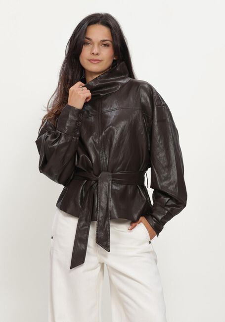Bruine CO'COUTURE Jack GITTCC FUNNEL NECK BLOUSE - large