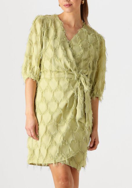 Khaki AAIKO Mini jurk FLORICA FRINGE PES 482 - large
