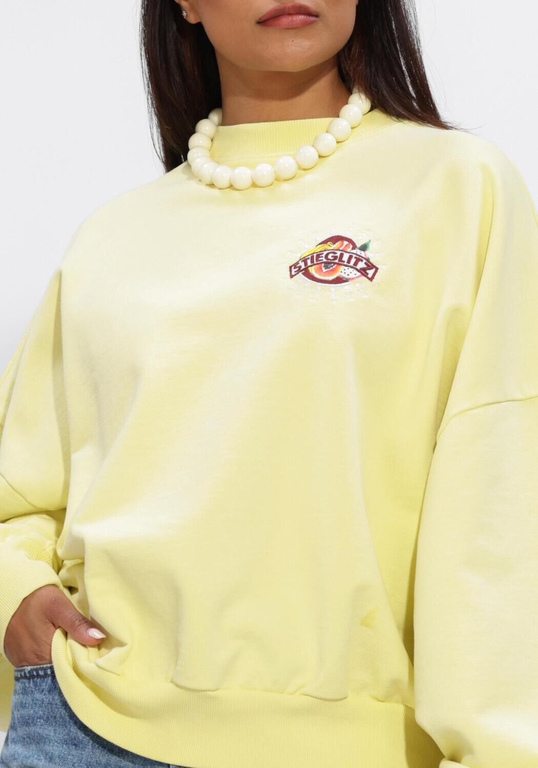 Gele STIEGLITZ Sweater CINDY OVERSIZED SWEATER - large