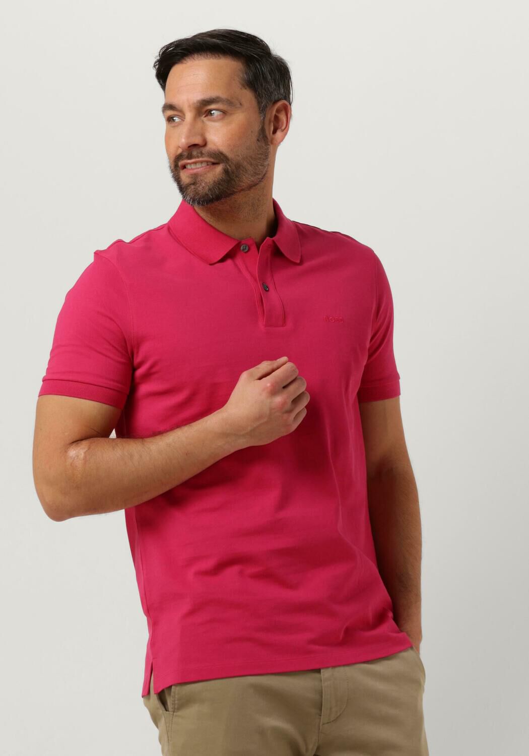 Boss Black Polo Heren Pallas, Maat: 3XL, Kleur: Roze