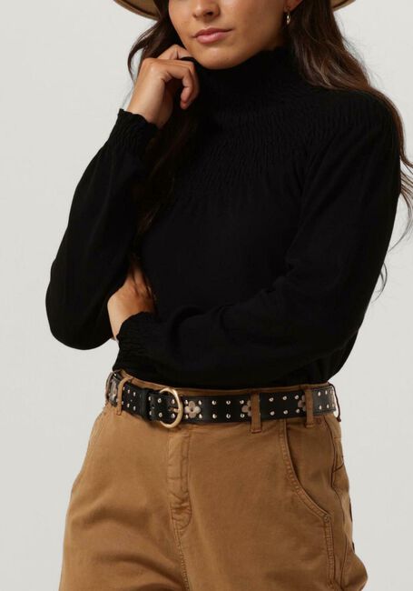 Zwarte SUMMUM Tops & T-shirts SMOCKED SWEATER BASIC KNIT - large