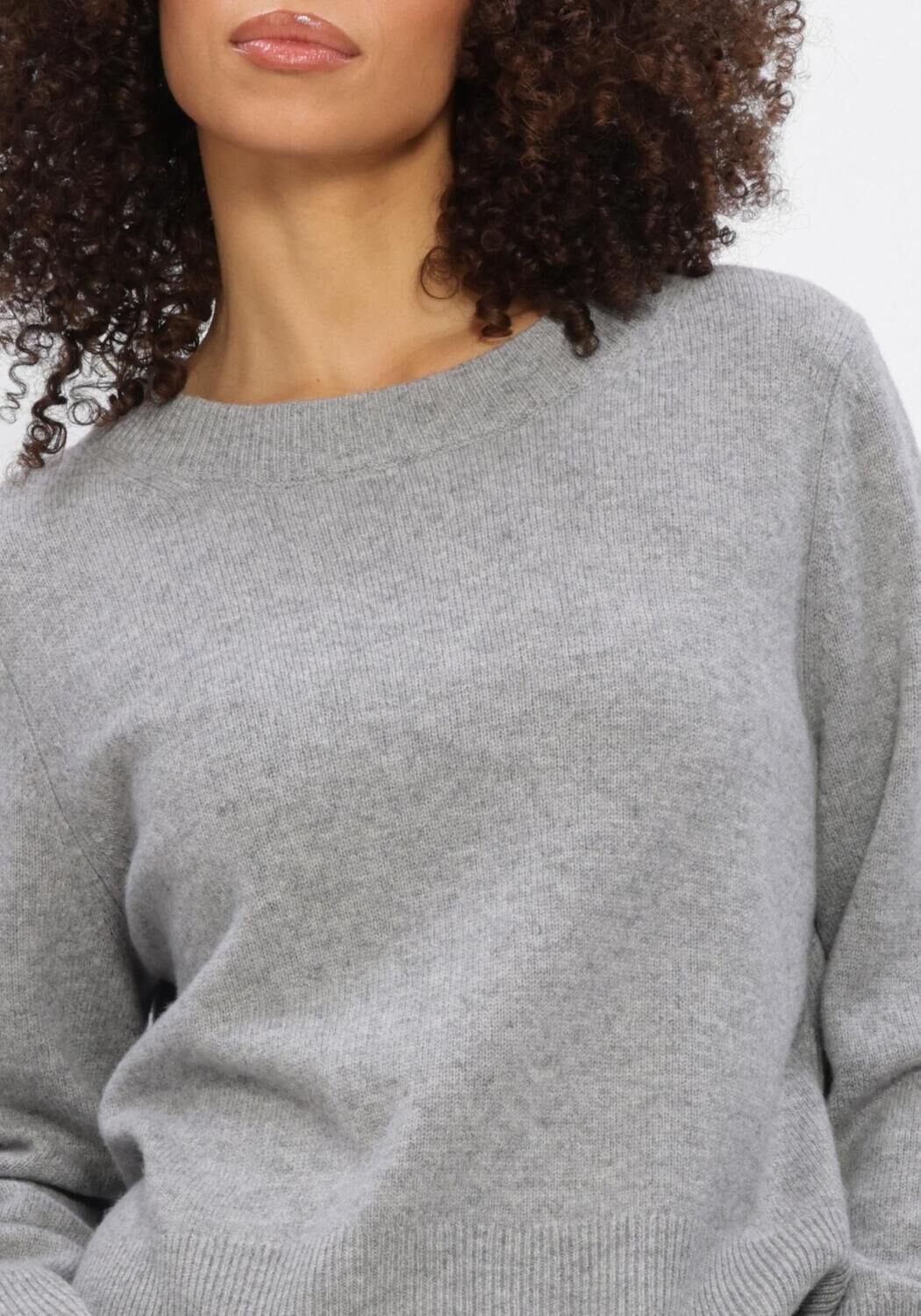 Lichtgrijze CLOSED Trui CREW NECK LONGSLEEVE - large