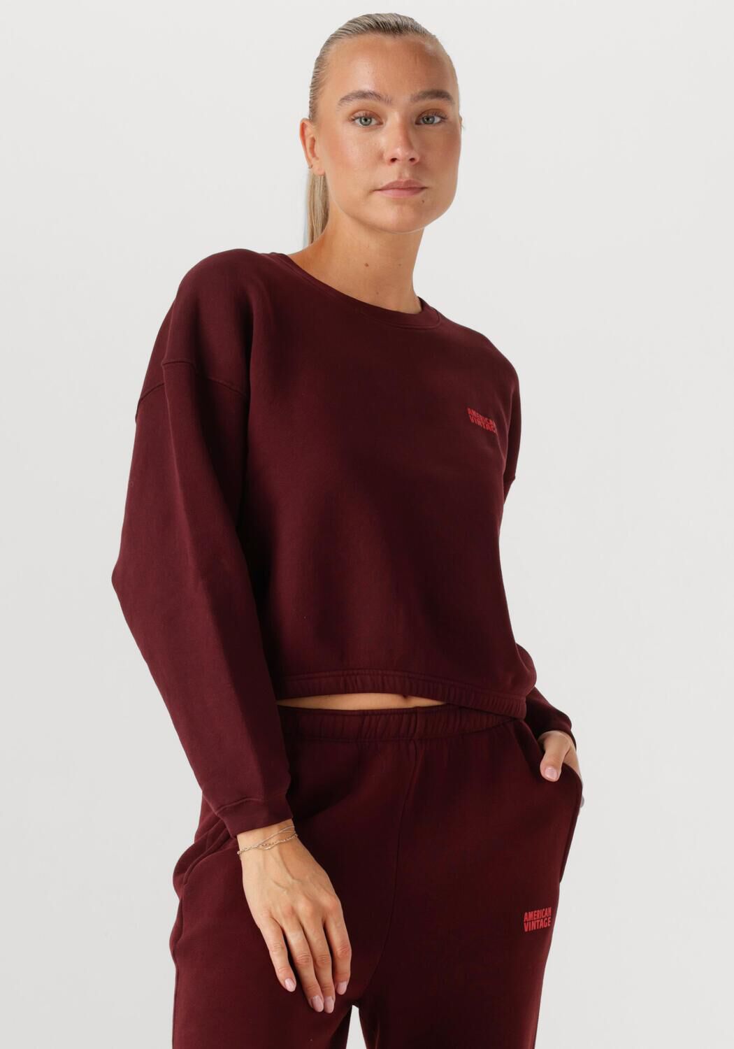 American Vintage Sweater Dames Izubird D, Maat: S, Kleur: Bordeaux afbeelding 1