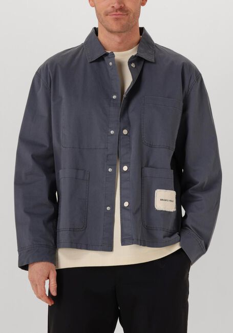 Donkerblauwe BRAM'S FRUIT Overshirt CHORE OVERSHIRT - large