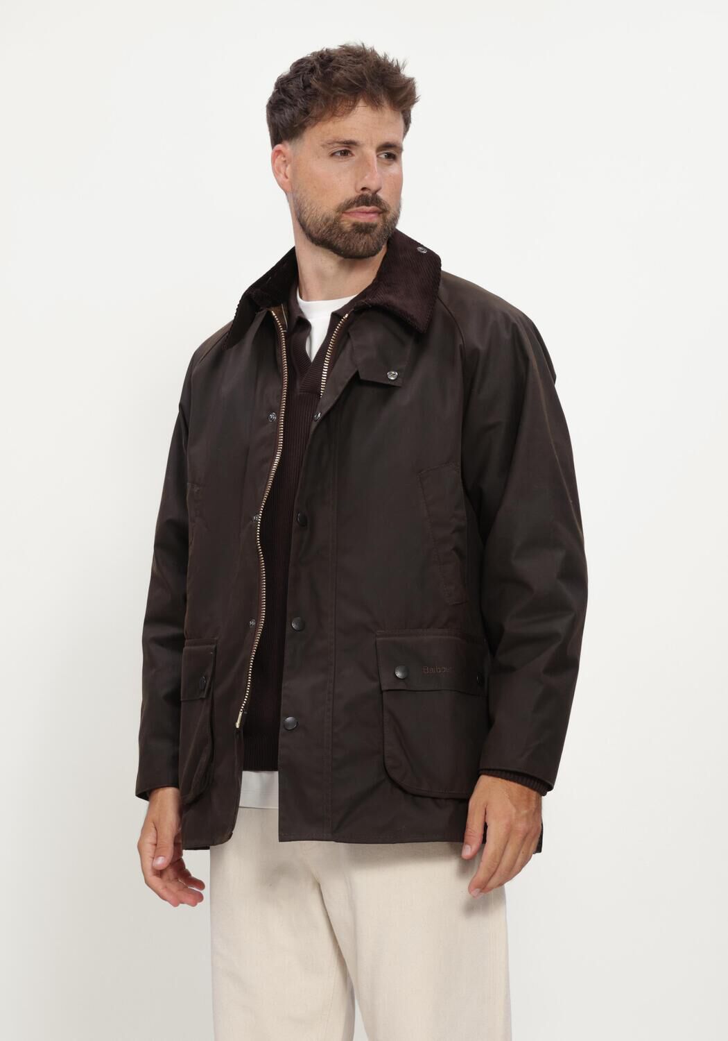 Bruine BARBOUR Jack CLASSIC BEDALE WAX JACKET JACKETS - large
