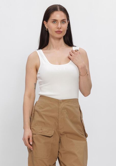 Witte ALIX THE LABEL Top LADIES KNITTED RIB TANKTOP - large