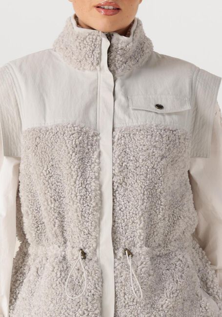 Witte ULLA JOHNSON Bodywarmer TARIET TEDDY FLEECE VEST - large