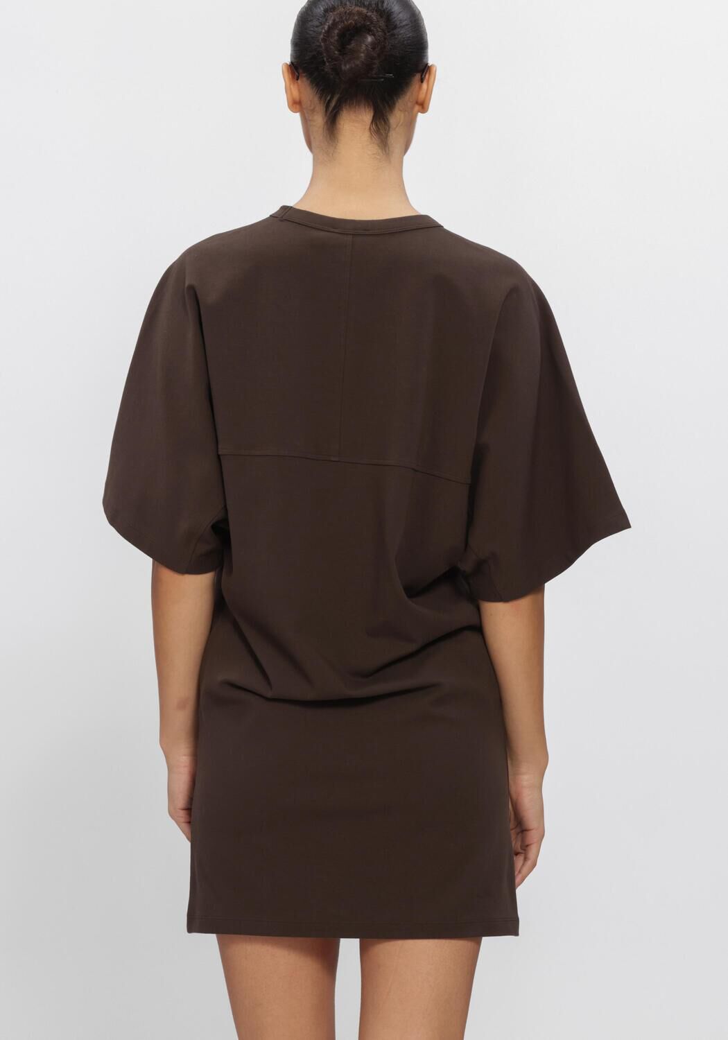 Bruine CLOSED Jurken DEEP YOKE DRESS - large