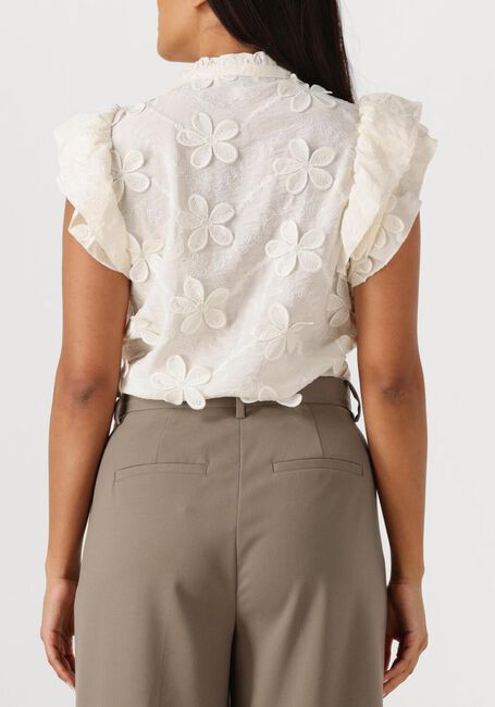 Witte AAIKO T-shirt GEZANA EMBROIDERY VIS 671 - large