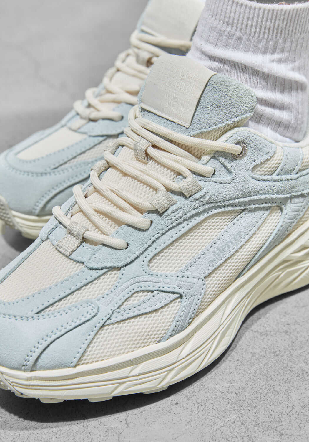 Blauwe MERCER AMSTERDAM Lage sneakers THE RE-RUN MAX SUEDE - large