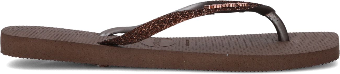 Havaianas Teenslippers Dames Square Glitter, Maat: 37/38, Materiaal: Rubber, Kleur: Bruin