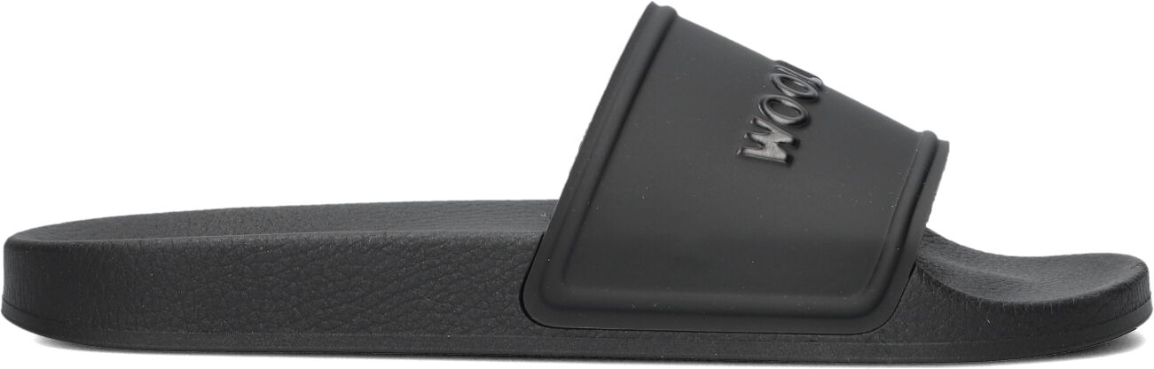 Woolrich Badslippers Heren Slide Sandal, Maat: 45, Materiaal: Rubber, Kleur: Zwart