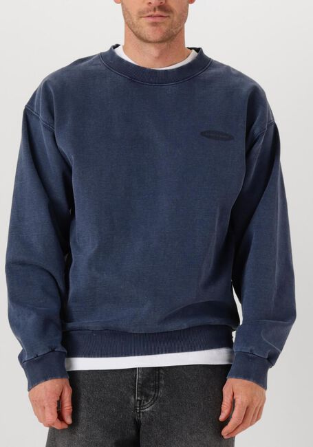 Blauwe BRAM'S FRUIT Sweater DISTRESSED F*CK OFF CREWNECK - large