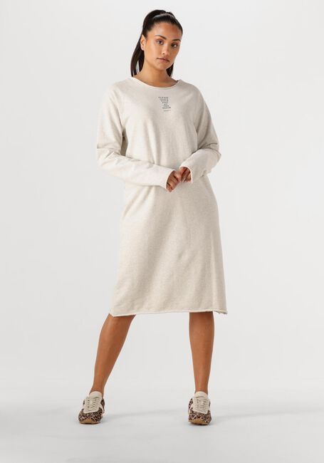 Lichtgrijze PENN & INK Midi jurk DRESS PRINT - large