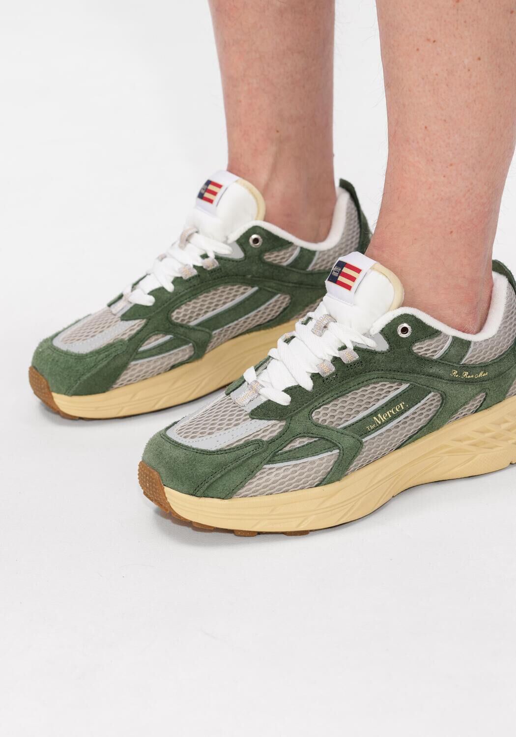 Groene MERCER AMSTERDAM Lage sneakers THE RE-RUN MAX AMERICANA - large