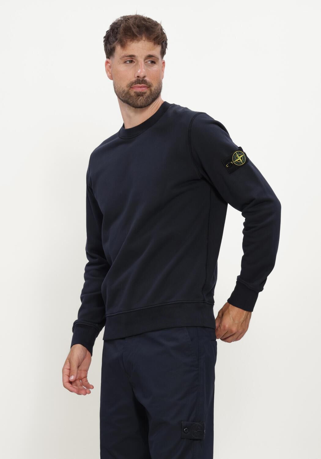 Donkerblauwe STONE ISLAND Sweater SWEATSHIRT S0051 - large