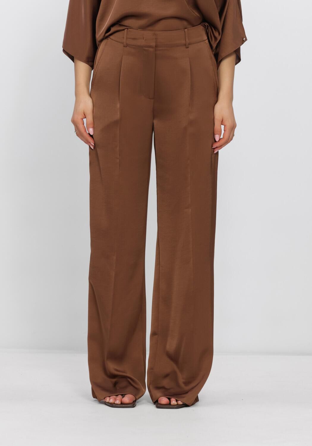 Bruine DANTE6 Broeken JULES SATIN SMART PANTS - large