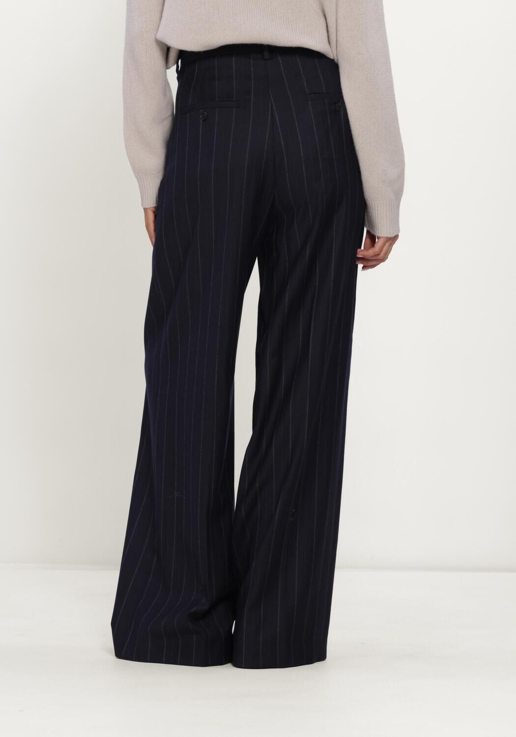 Donkerblauwe MAX MARA Wijde broek WKDNEBBIE - large