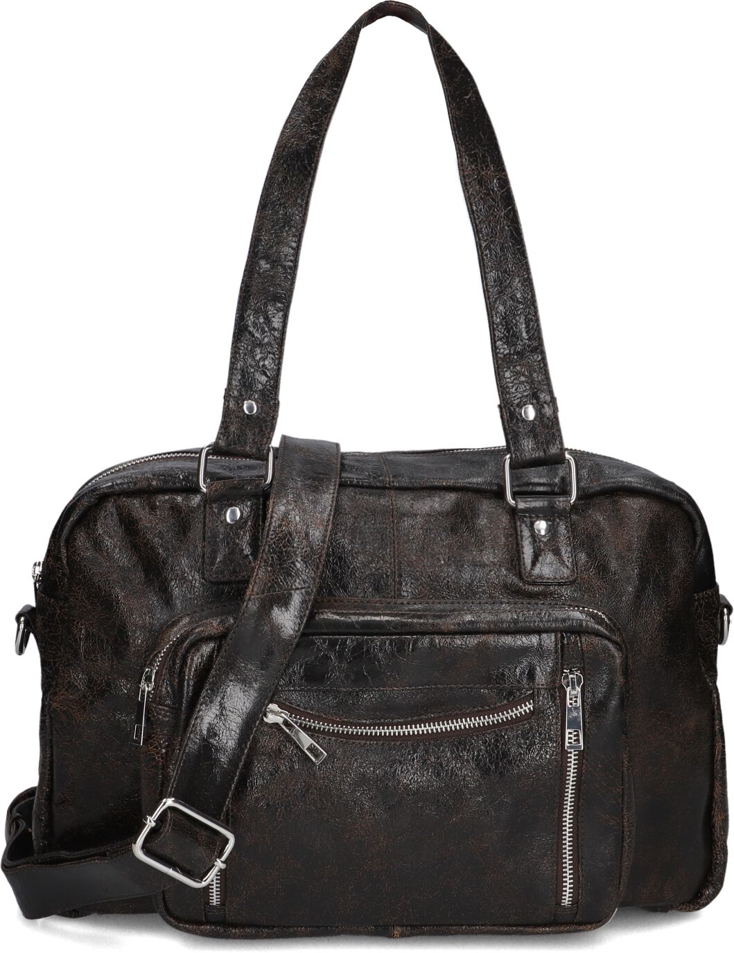 Núnoo Schoudertas
Dames Mille, Materiaal: Leer, Kleur: Bruin afbeelding 1