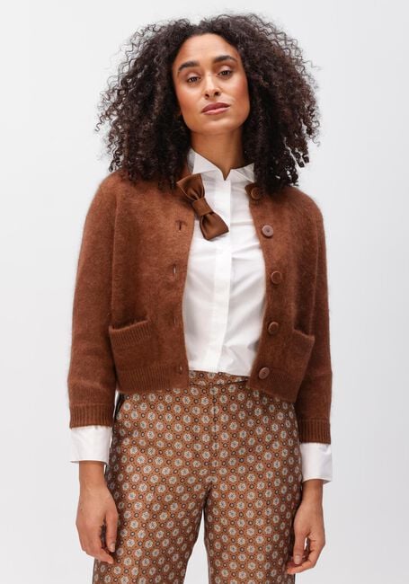 Bruine DOROTHEE SCHUMACHER Vest FLUFFY STATEMENTS CARDIGAN - large