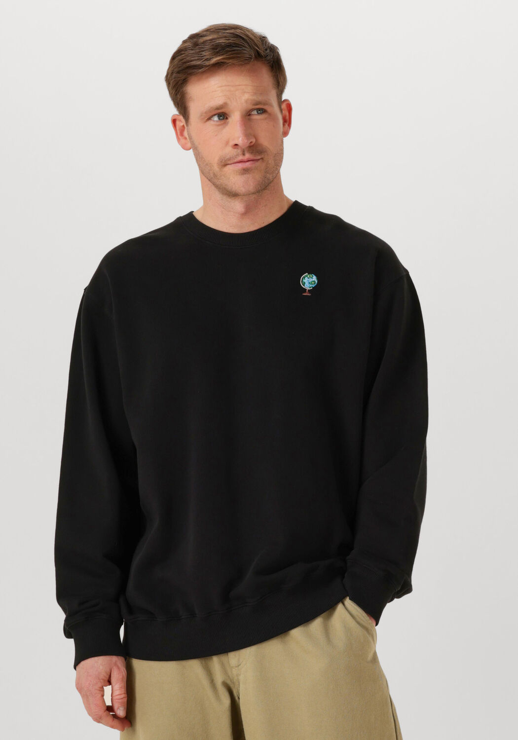 Forét Sweater Heren Globus Sweatshirt, Maat: S, Kleur: Zwart afbeelding 1