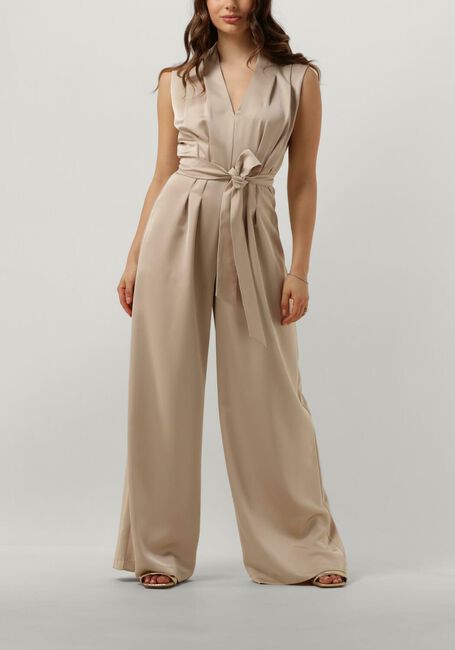 Gouden ACCESS Jumpsuit SATIN JUMPSUIT WITH PLEATS - large