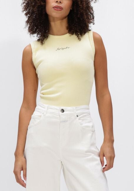 Gele AXEL ARIGATO Top SCOOP RIBBED TANK - large