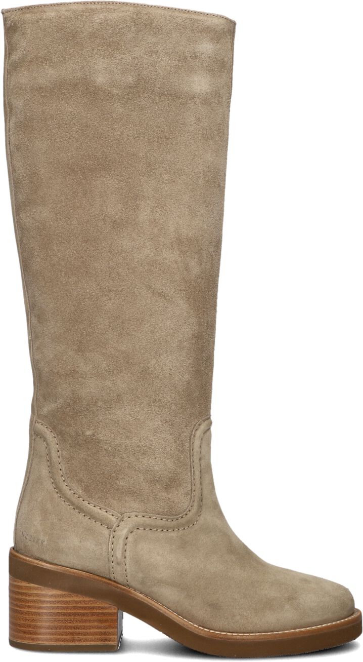 Nubikk Hoge Laarzen Dames Cassy Boot, Maat: 37, Materiaal: Suède, Kleur: Taupe