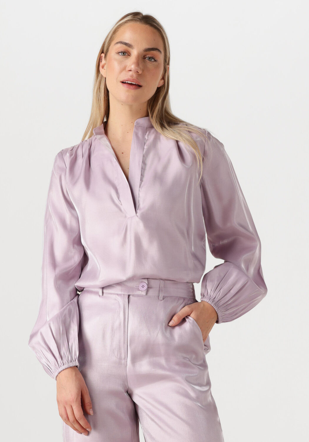 Amaya Amsterdam Blouse Dames Lizzy, Maat: L, Kleur: Lila