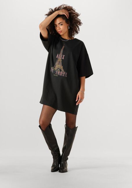 Grijze ALIX THE LABEL Mini jurk LADIES KNITTED PARIS T-SHIRT DRESS - large