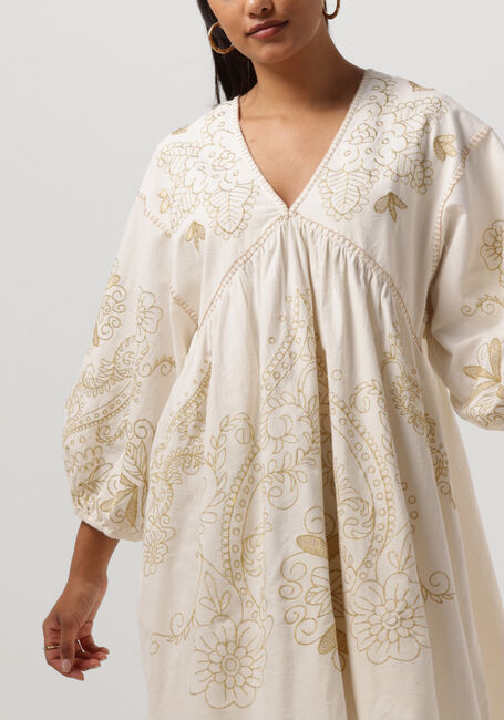 SUMMUM DRESS GOLD EMBROIDERY COTTON LINEN - large