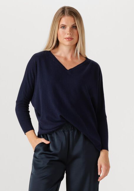 Donkerblauwe RESORT FINEST Trui V-NECK CAPE SWEATER - large